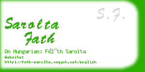 sarolta fath business card